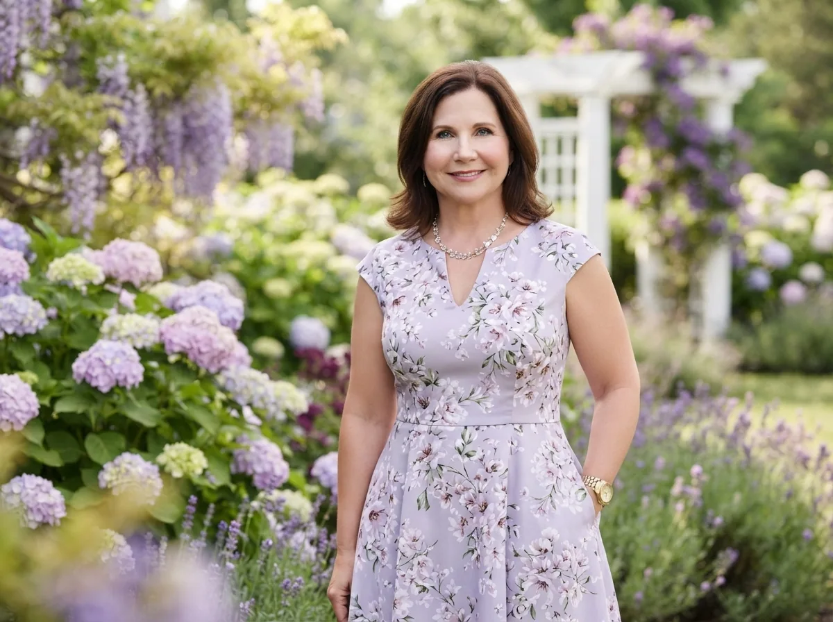 Vrouw geniet ontspannen van een actieve leefstijl in de tuin