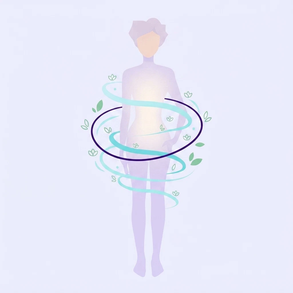 Illustratie van een rustige dagelijkse wellness-routine